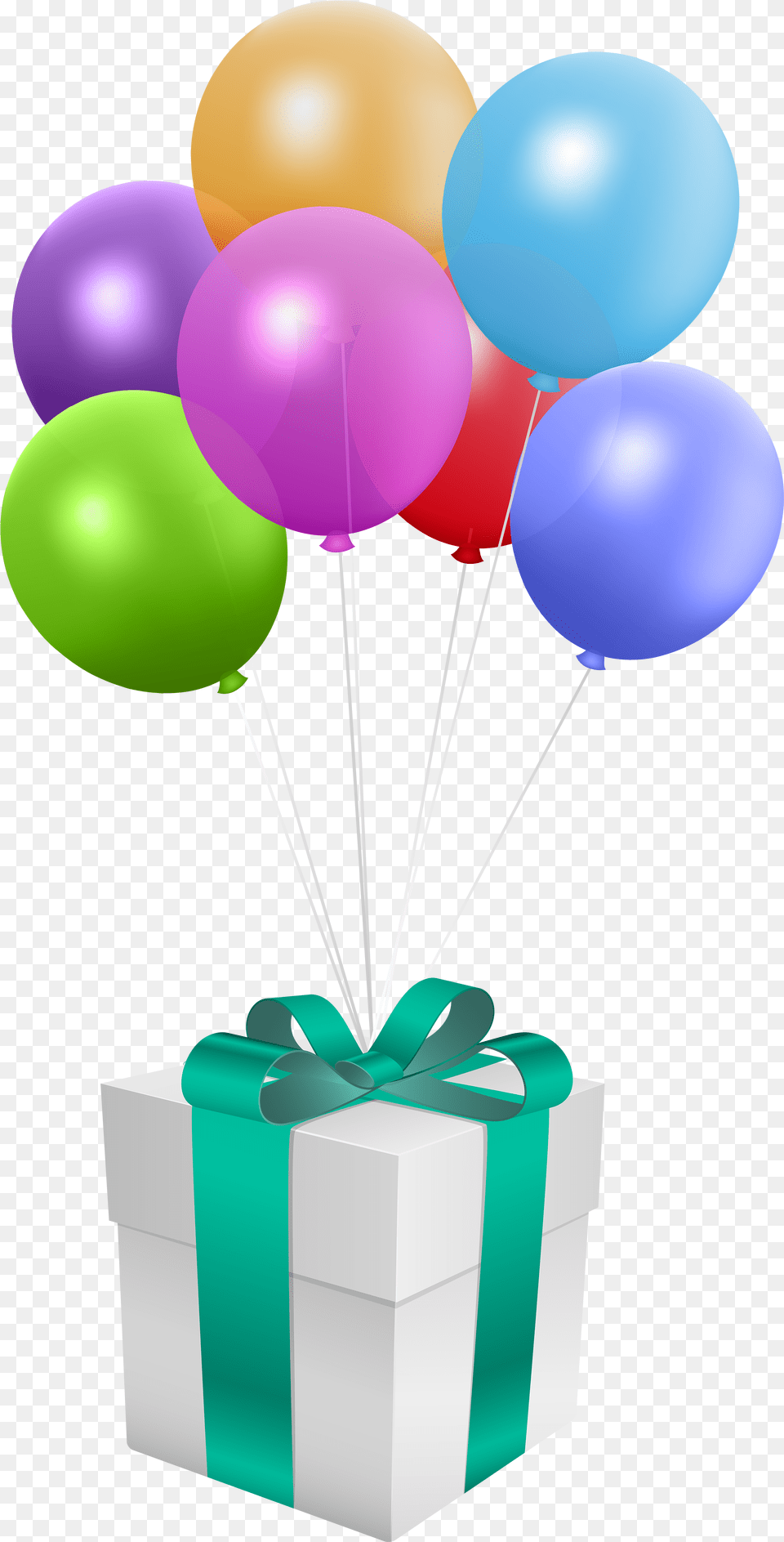 Balloon Birthday Balloons Gift Box With Balloons Free Png Download