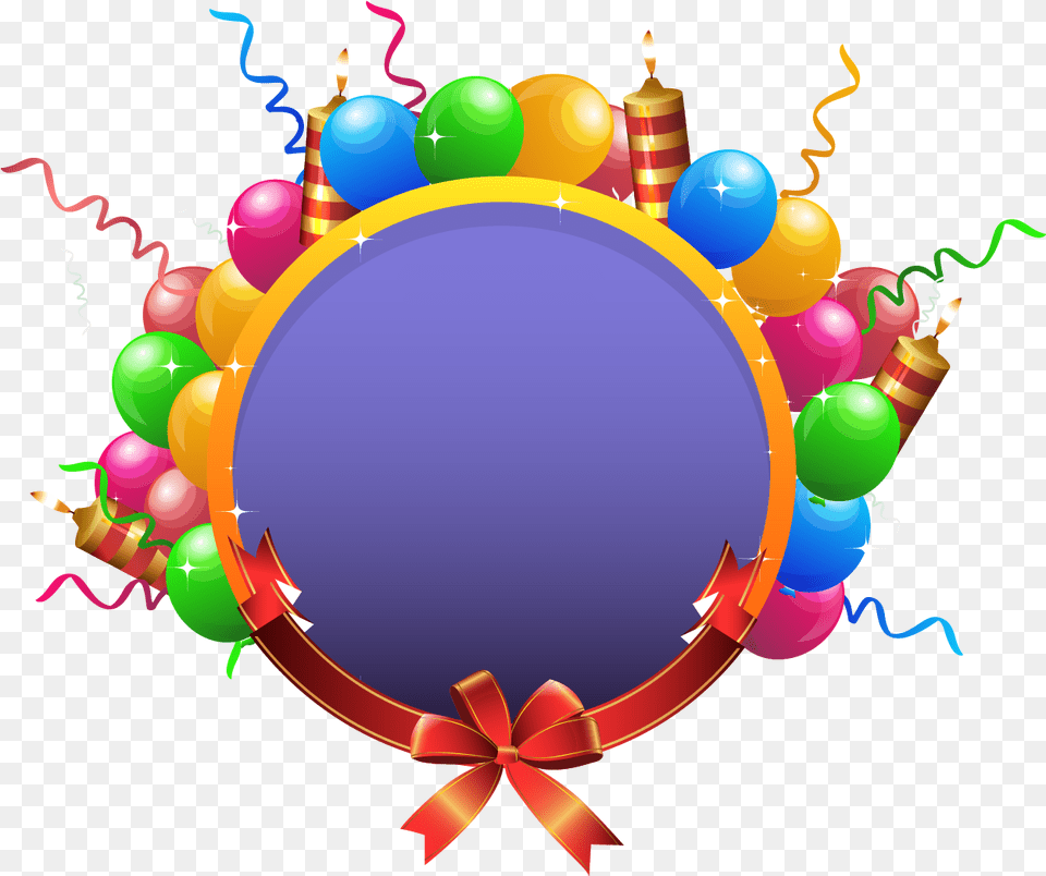 Balloon Birthday Party Clip Happy Birthday Frame Free Transparent Png