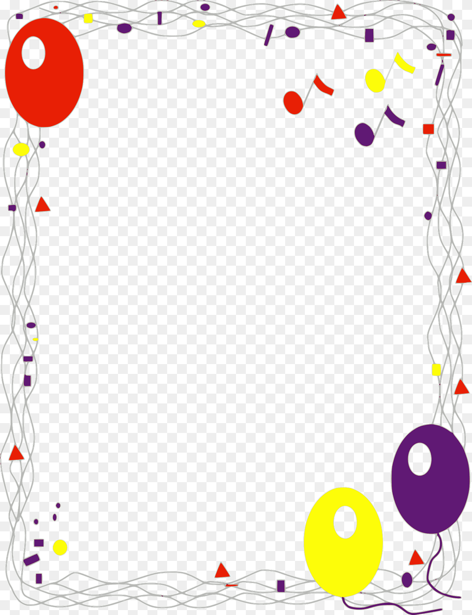 Balloon Border Clipart, Home Decor, Paper Free Png