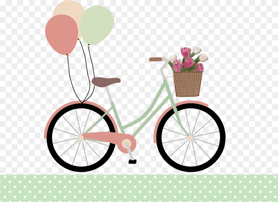Balloon Clipart Bicycle Happy Mothers Day Cycling, Machine, Transportation, Vehicle, Wheel Free Png Download