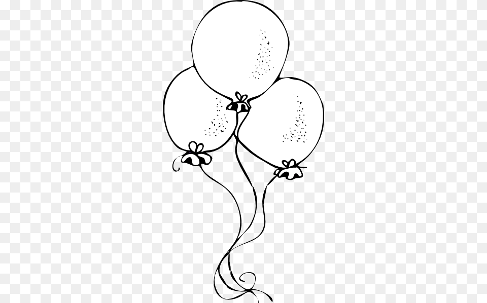 Balloon Clipart Black Background Birthday Balloons Black And White, Art, Floral Design, Graphics, Pattern Free Transparent Png