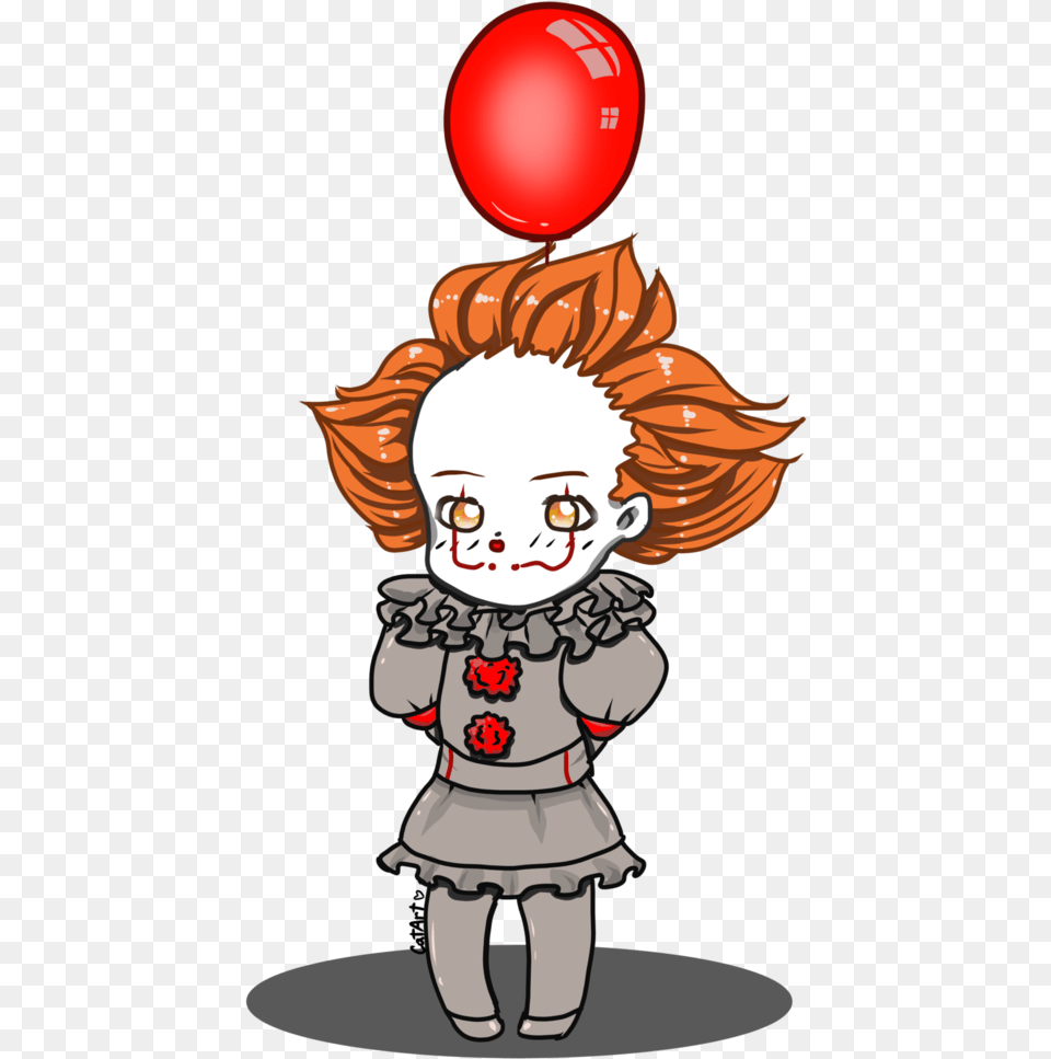 Balloon Clipart Pennywise Pennywise Chibi, Baby, Person, Face, Head Png