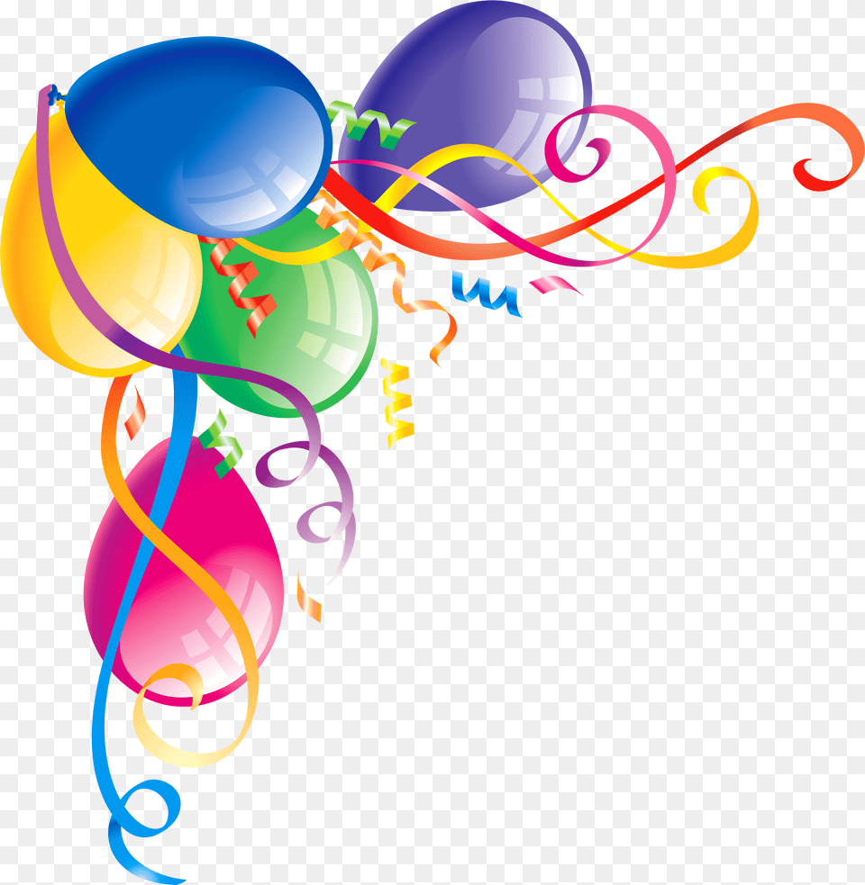 Balloon Corner Border, Art, Graphics Free Transparent Png