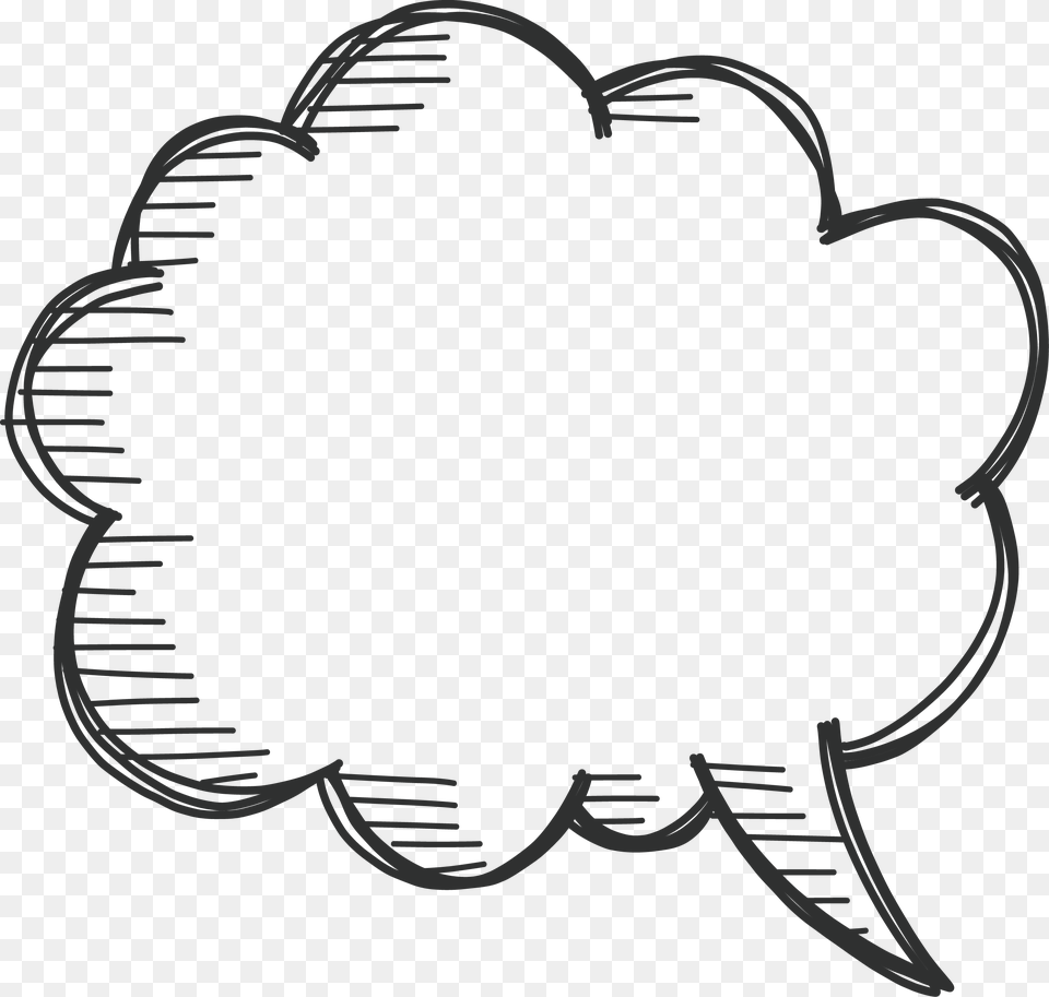 Balloon Drawing Download Hand Drawing Of A Speech Bubble, Stencil, Sticker, Bow, Weapon Free Png