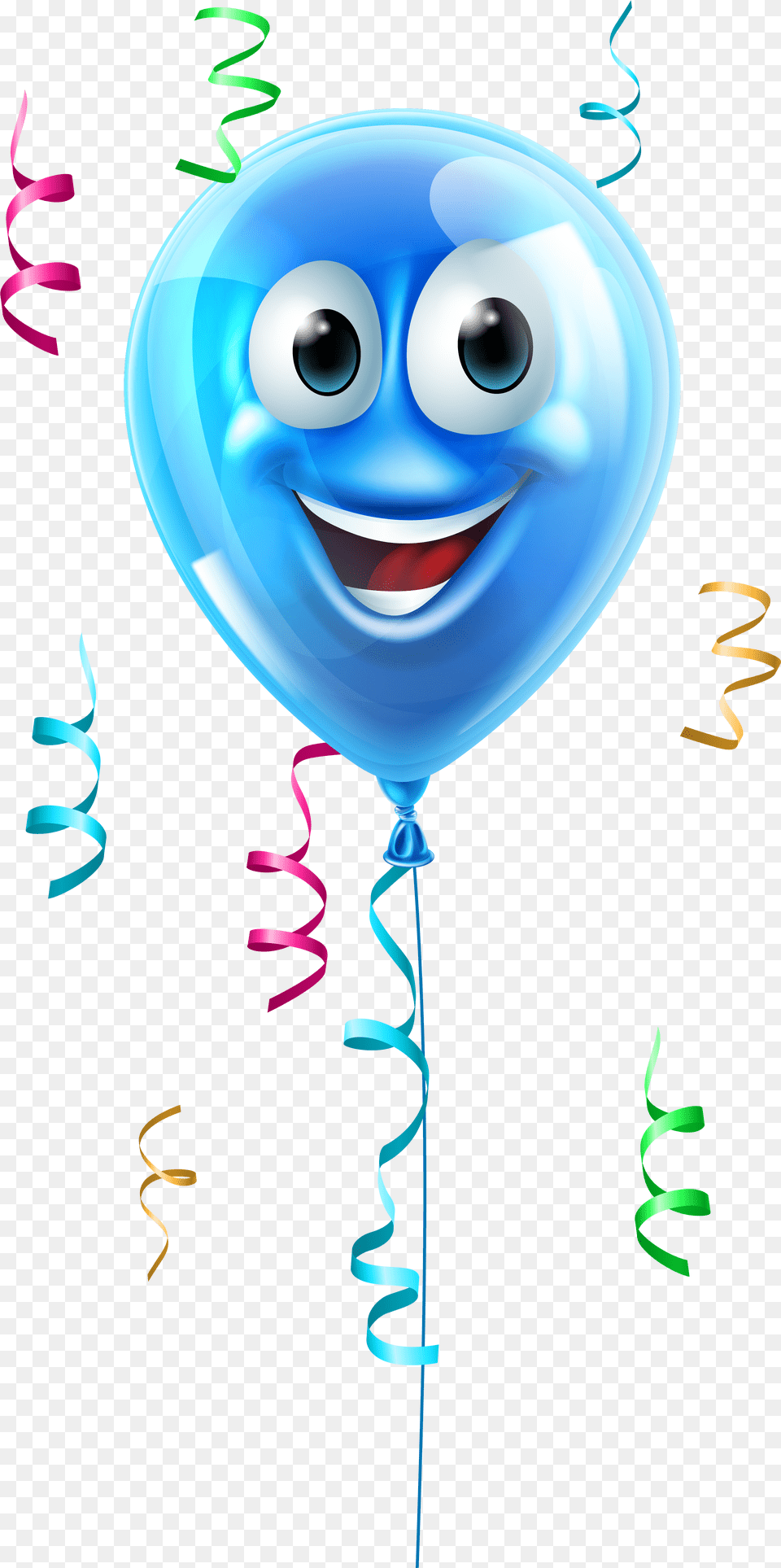 Balloon Emoji Cartoon Balloon With Face Transparent Blue Balloon Cartoon Free, Paper Png