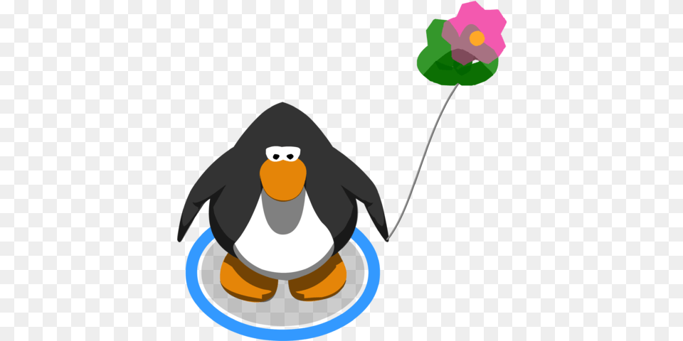 Balloon Flower Hat Real Club Penguin Full Size Club Penguin Black Penguin, Animal, Bird Png
