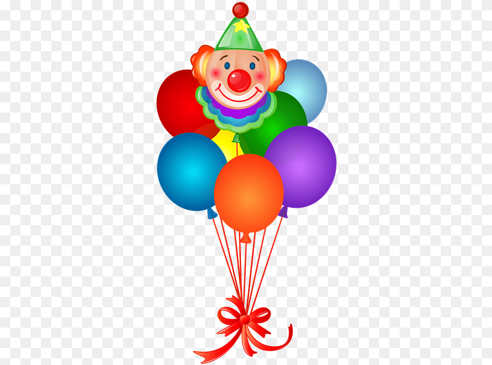 Balloon Helium Birthday Clown With Balloons, Performer, Person Png