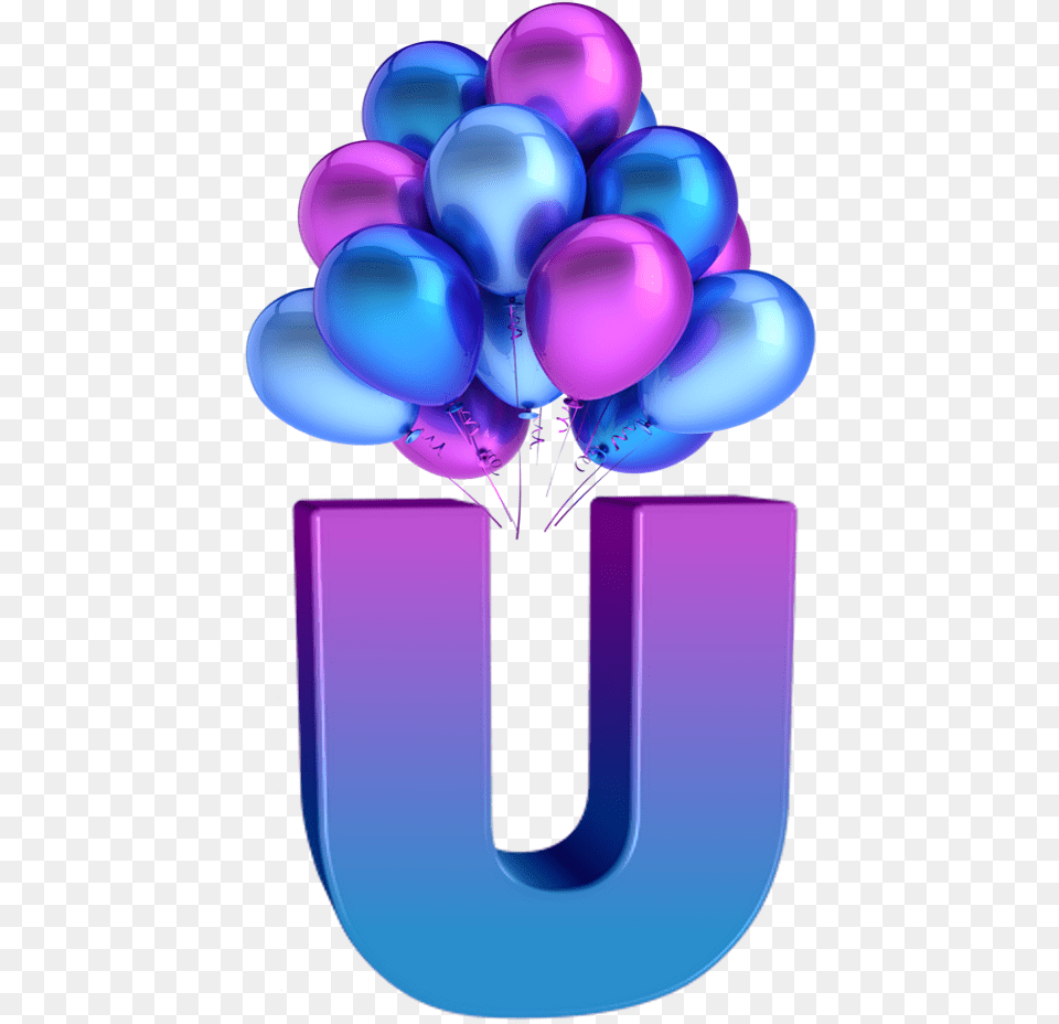 Balloon Letters Clipart Birthday Balloon Blue, Purple, Number, Symbol, Text Free Png Download