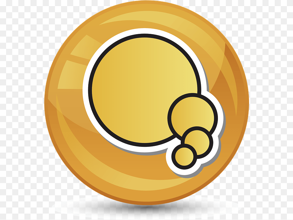 Balloon News Icon Vector Graphic On Pixabay Dot, Sphere, Gold, Food, Fruit Png Image