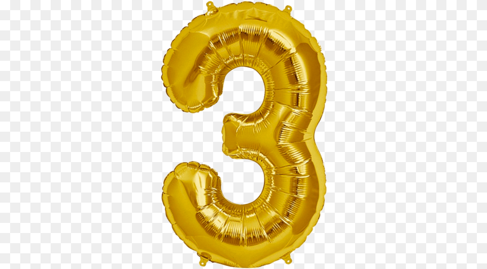 Balloon Numbers Picture 3 Number 3 Foil Balloon, Symbol, Text Png
