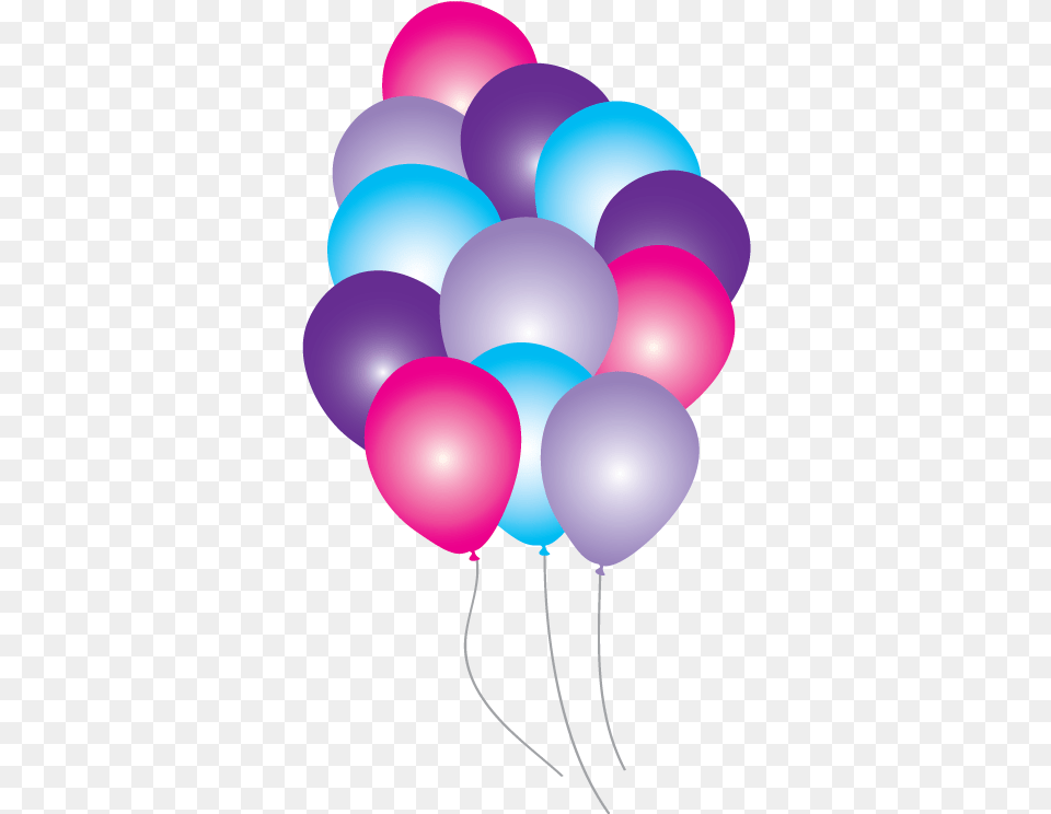 Balloon Pencil And In Color Pink And Purple Balloons Free Png