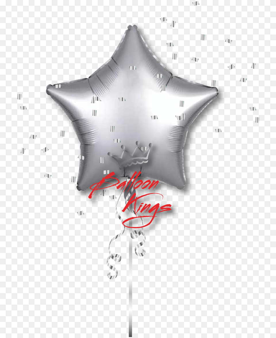 Balloon Star Silver, Aircraft, Airplane, Transportation, Vehicle Free Png