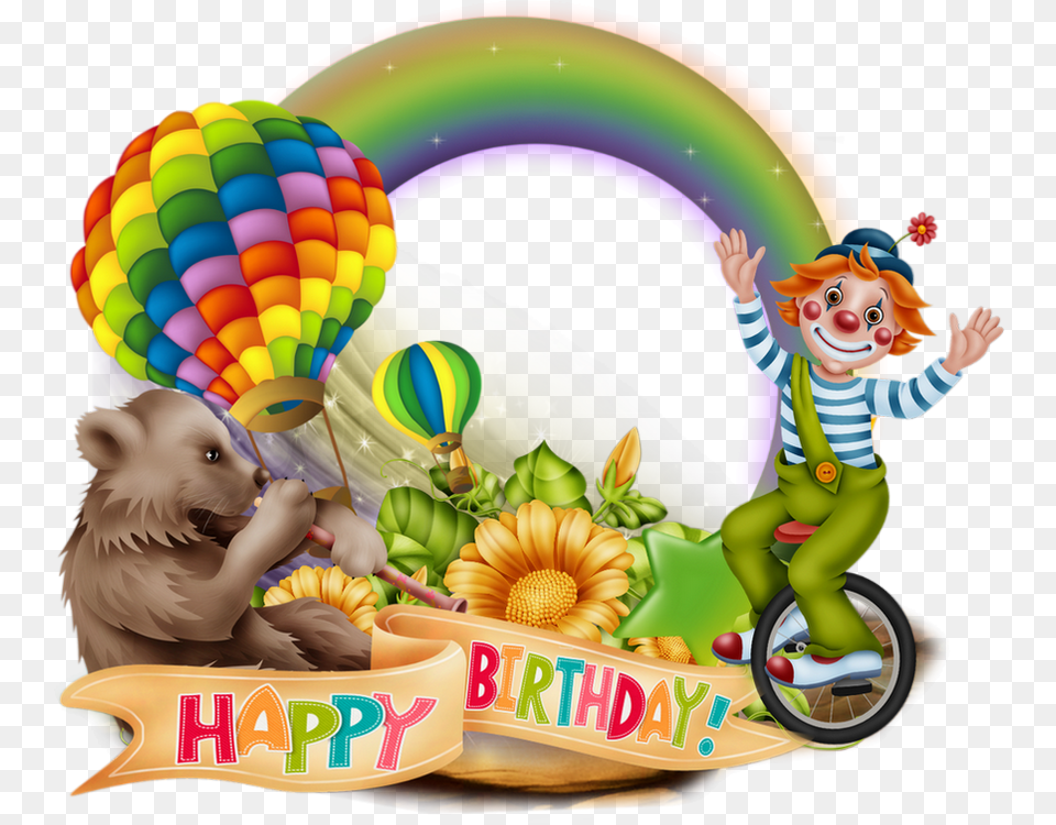 Balloon Vector Happy Birthday Frame Hd, Machine, Wheel, Baby, Person Png