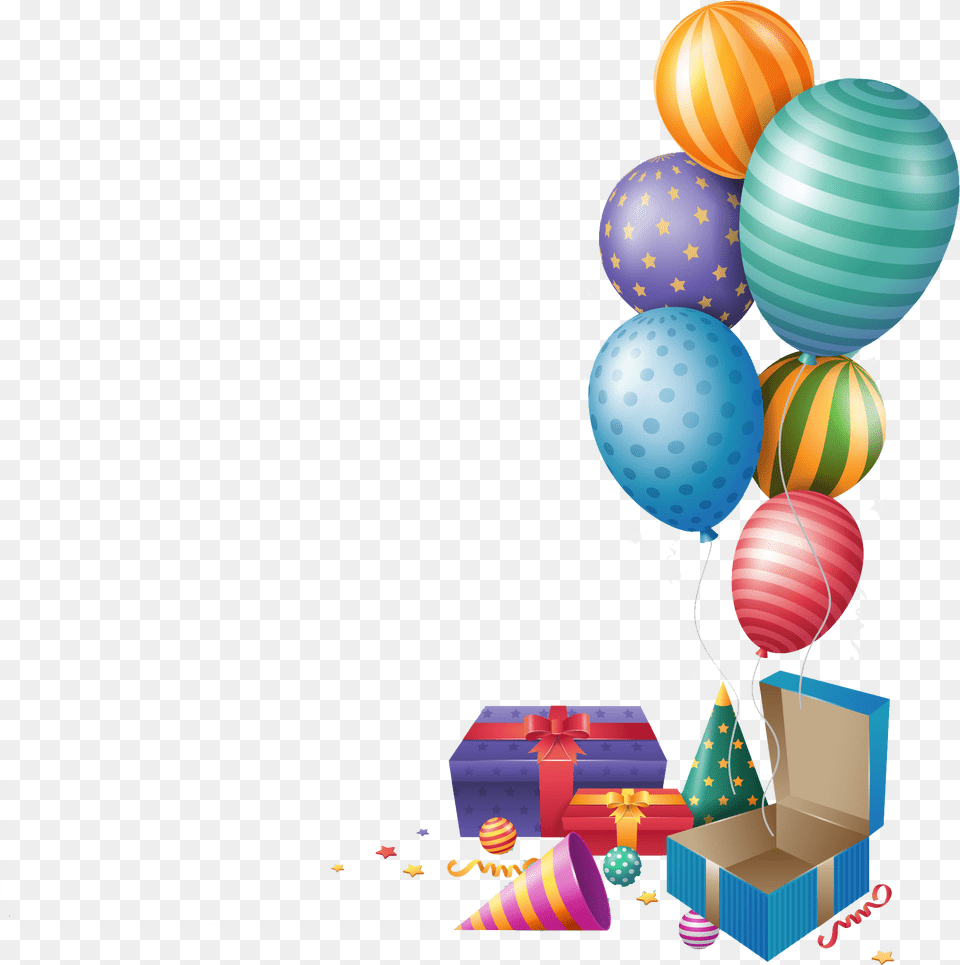 Balloonparty Supplyclip Happy Birthday Gift, Balloon Free Transparent Png