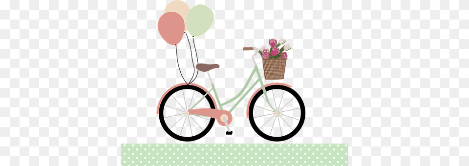 Balloons Bicycle, Machine, Transportation, Vehicle Png