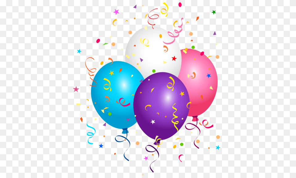 Balloons And Confetti Clipart Image, Paper, Balloon Free Png