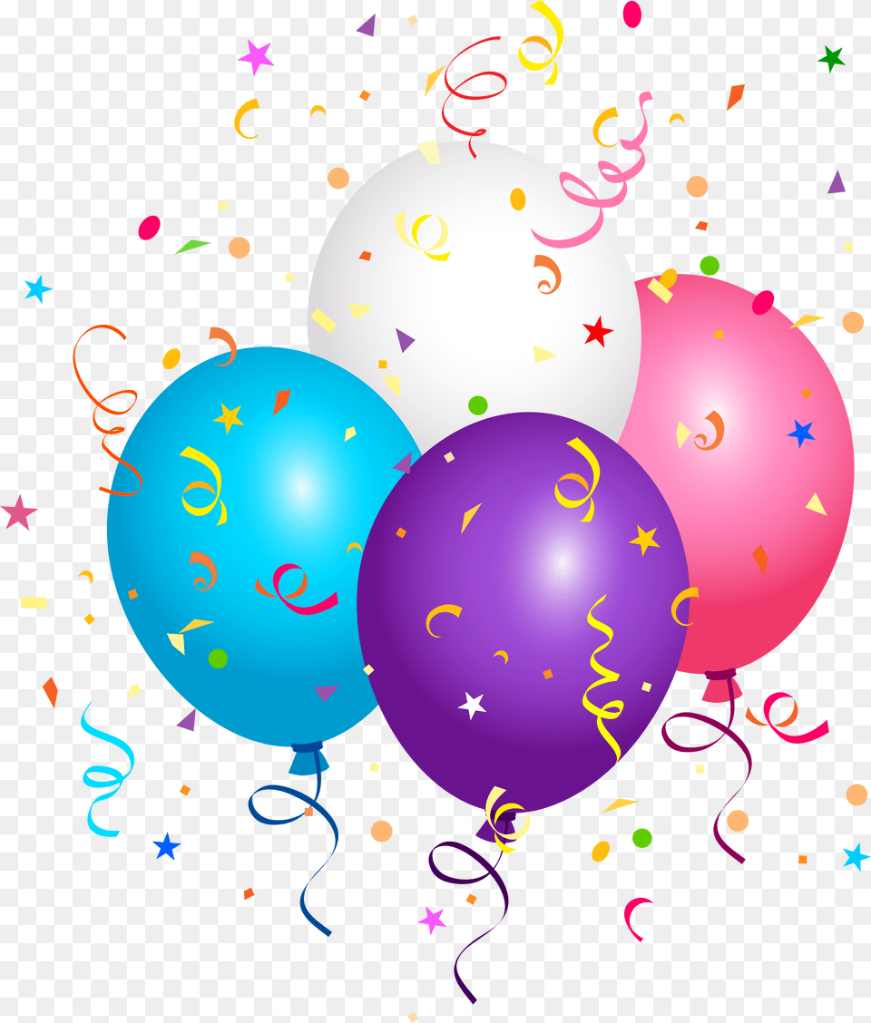 Balloons And Confetti Transparent, Paper, Balloon Png