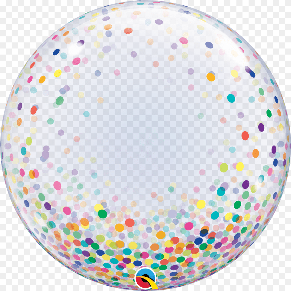 Balloons Blue And Gold Dots Happy Birthday Bubble Helium Qualatex Bubble Ballons, Balloon, Sphere Free Png Download