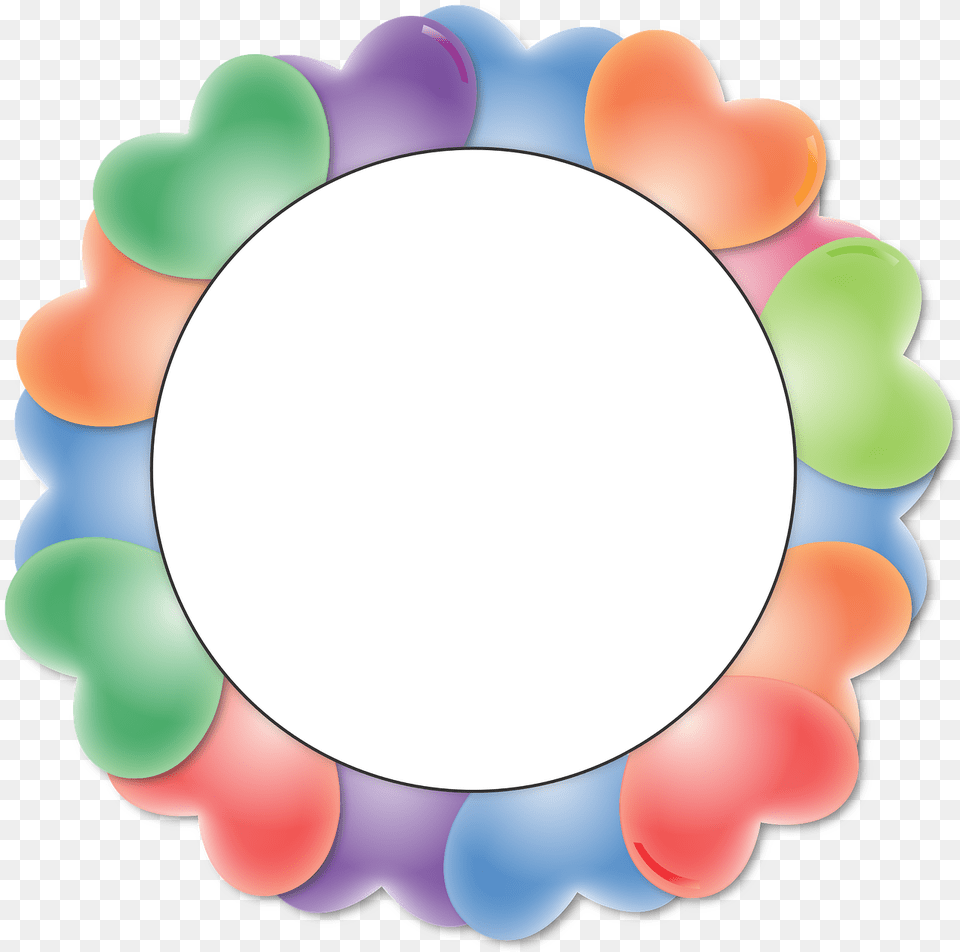 Balloons Circle Heart Frame Image, Balloon, Oval Free Png