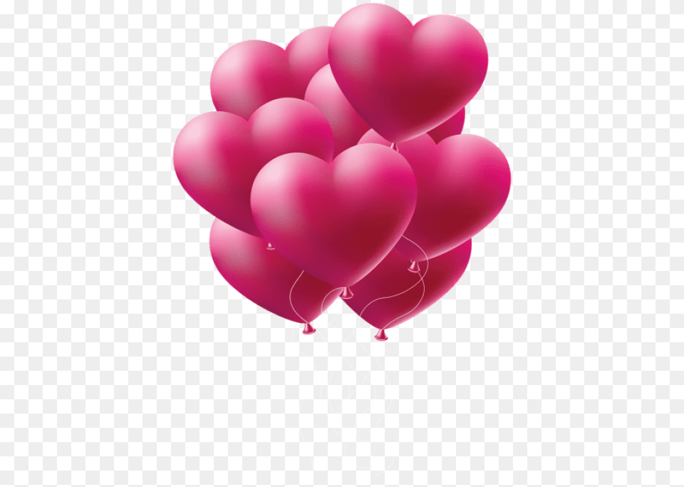 Balloons Hearts Clip Art Image Transparent Background Heart Valentines, Balloon Free Png Download