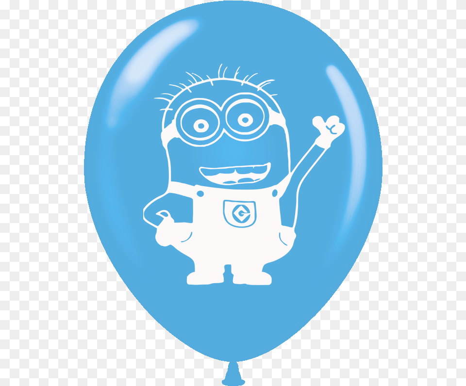 Balloons Printed 2 Sides Minions 15 Pcs Pack Nd, Balloon, Disk, Face, Head Free Transparent Png
