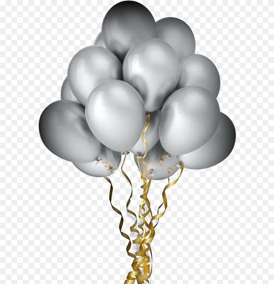 Balloons Silver Gold Metallic Party Celebration Clipart Silver Balloons, Balloon, Accessories Free Png Download