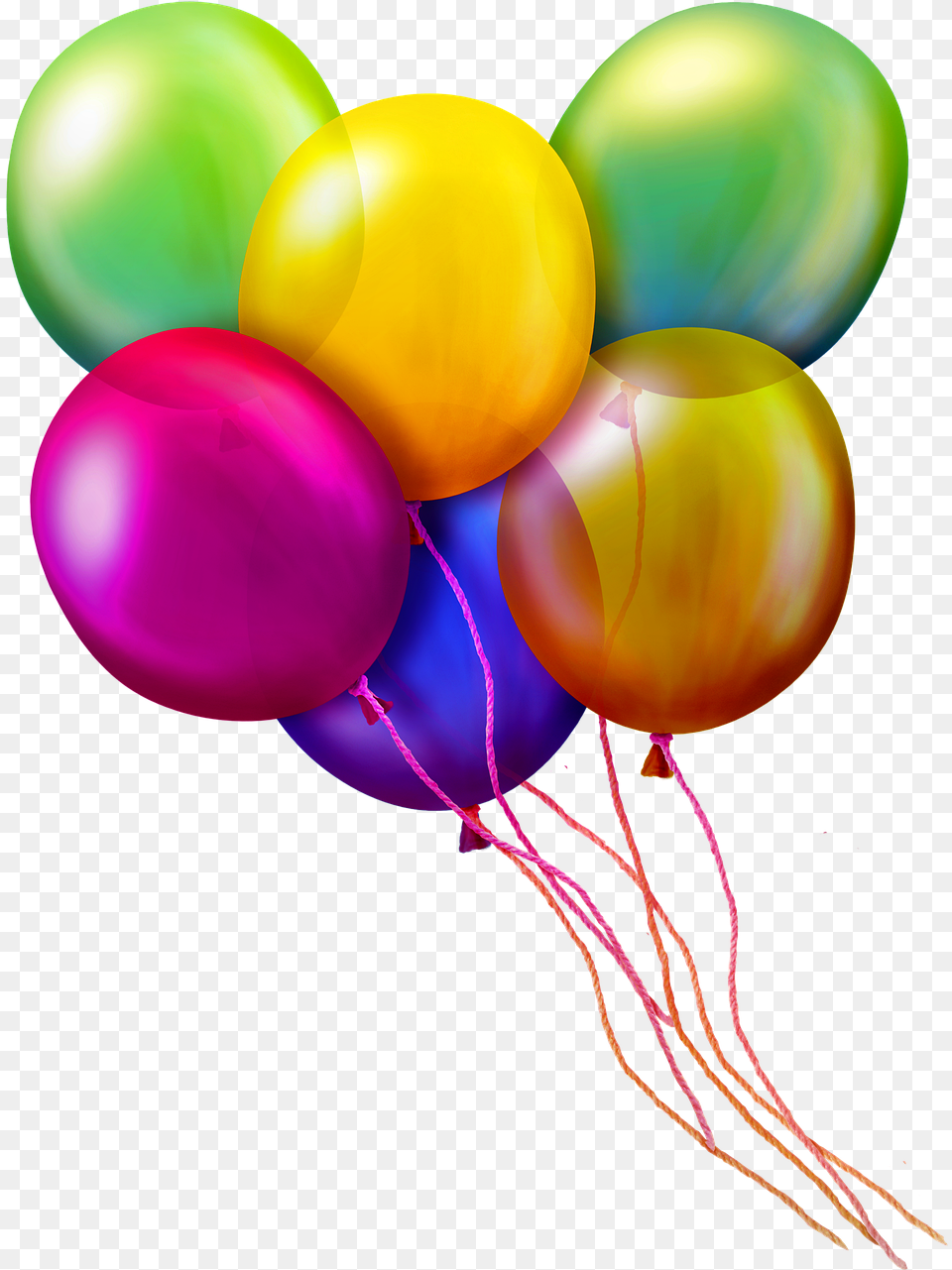 Balloons String Confetti Birthday Tubes, Balloon Free Png Download