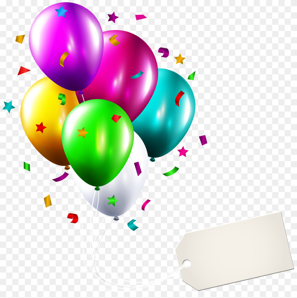Balloons With Empty Tag Clip Art Free Png Download