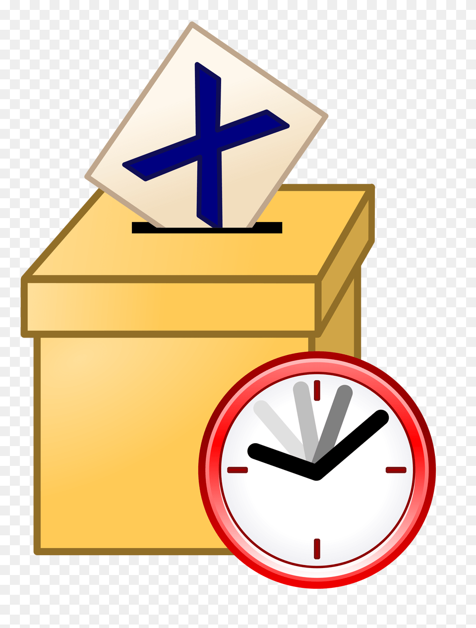 Ballot Box Current, Analog Clock, Clock, Cardboard, Carton Free Transparent Png