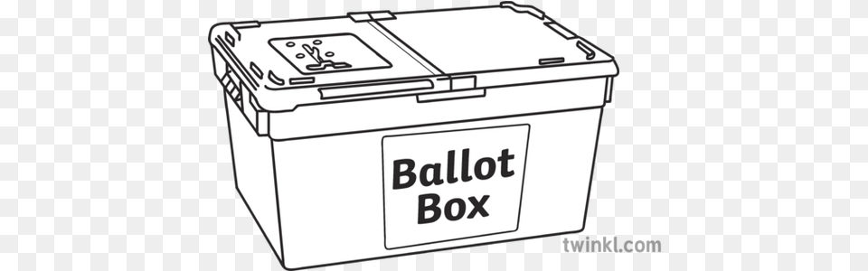 Ballot Box Elections Container Voting Slip Mps Ks1 Black And Line Art, Cabinet, Furniture Png Image