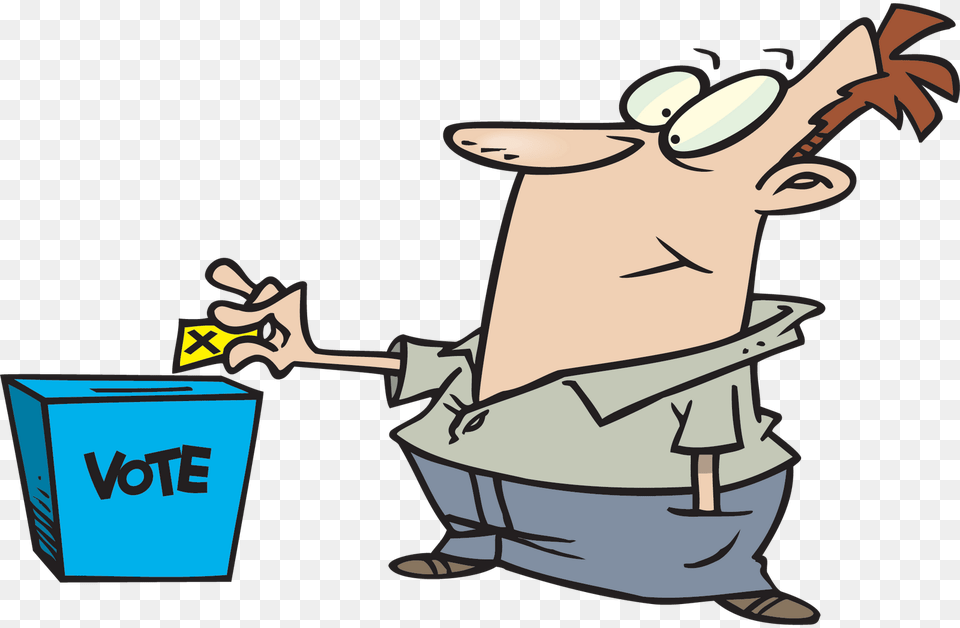 Ballot Box Voting Cartoon, Cleaning, Person Free Png Download
