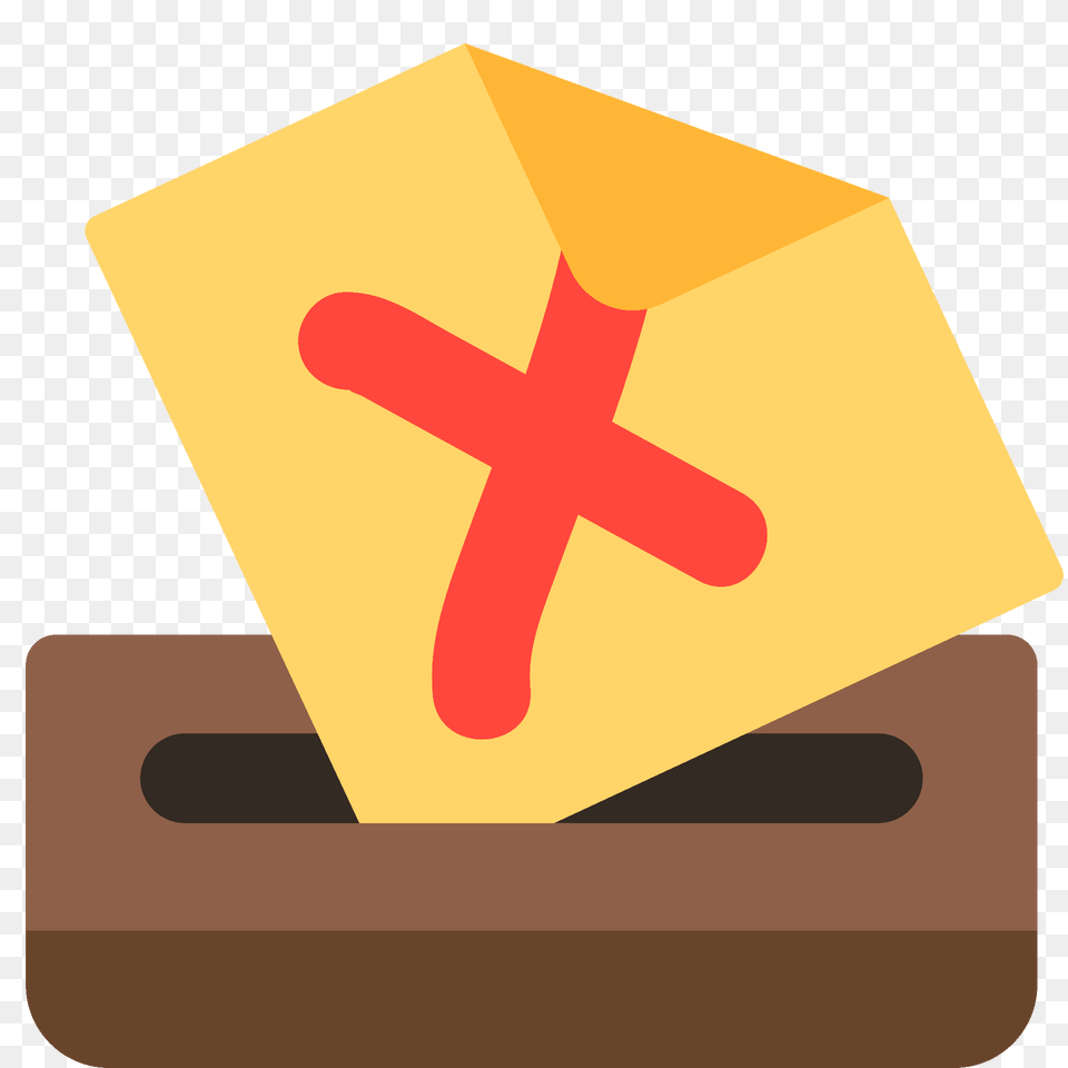 Ballot Box With Ballot Emoji Clipart, Cardboard, Carton, Package, Package Delivery Png Image