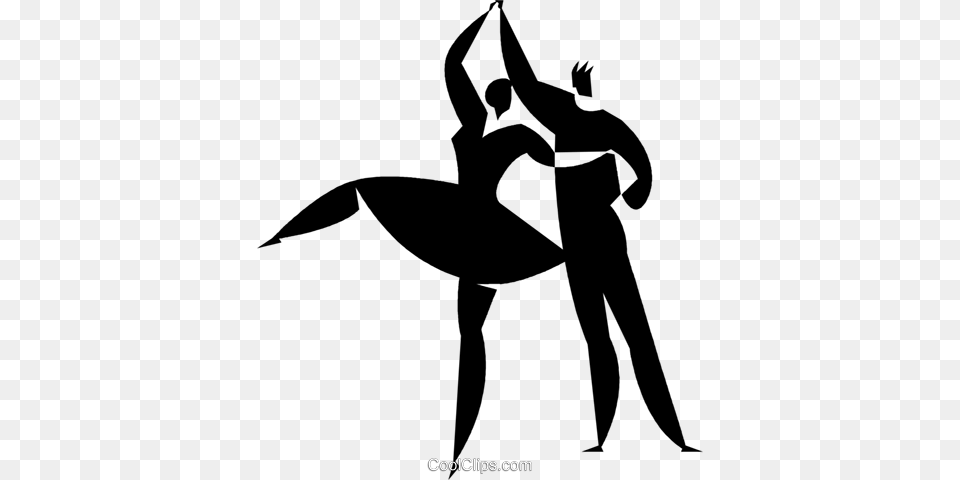 Ballroom Dancers Royalty Free Vector Clip Art Illustration, Dancing, Leisure Activities, Person, Silhouette Png