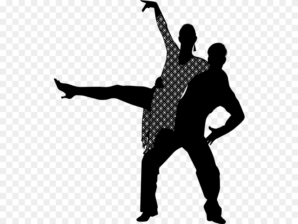 Ballroom Dancing Silhouette, Gray Free Png