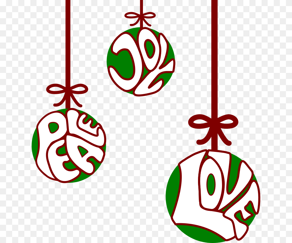 Balls Christian Christmas Decoration Joy Love Peace Love Joy Clipart, Accessories, Earring, Jewelry Png