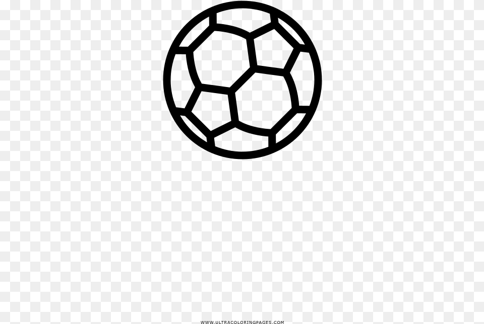 Baln De Ftbol Pgina Para Colorear Futebol De Salo, Gray Png Image