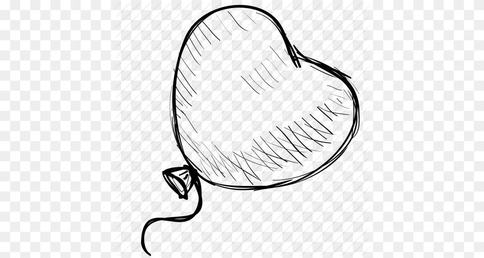 Baloon Drawing Fun Heart Love Sketch Valenting Icon, Bonnet, Clothing, Hat Free Transparent Png