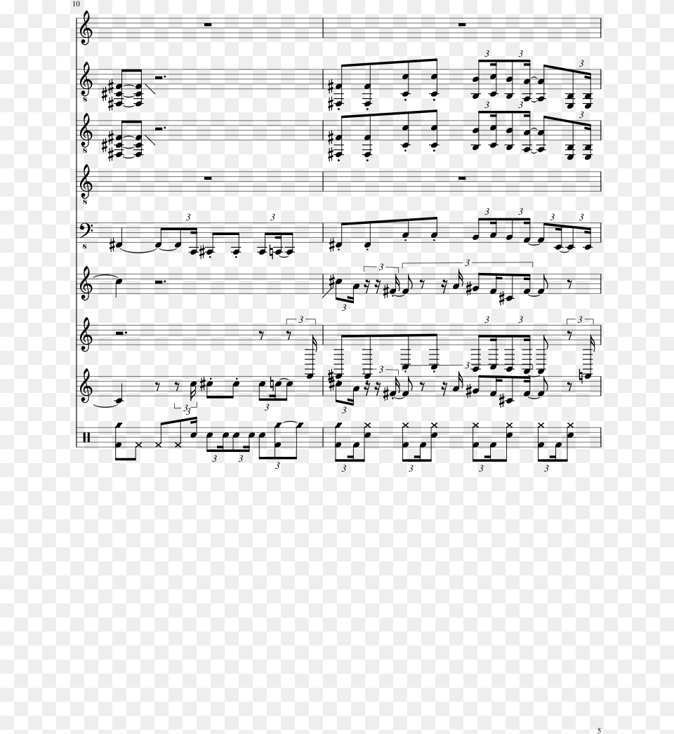 Balrog Boogie Slide Sheet Music, Gray Png Image