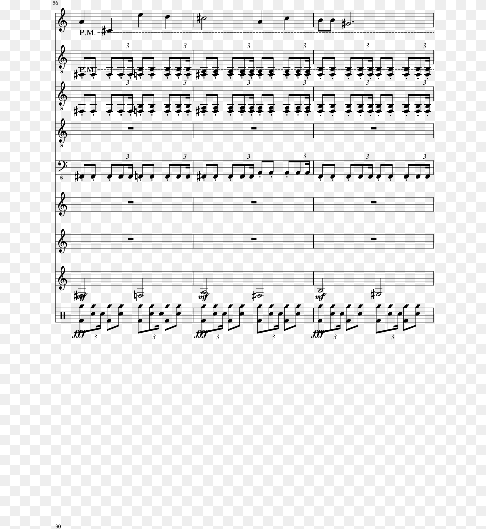 Balrog Boogie Slide Sheet Music, Gray Png