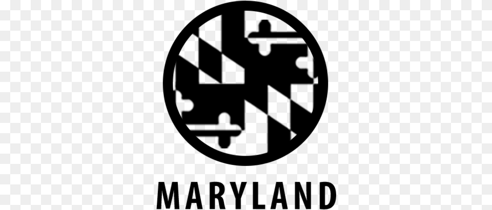 Baltimore Md Maryland State Flag Round, Gray Free Png