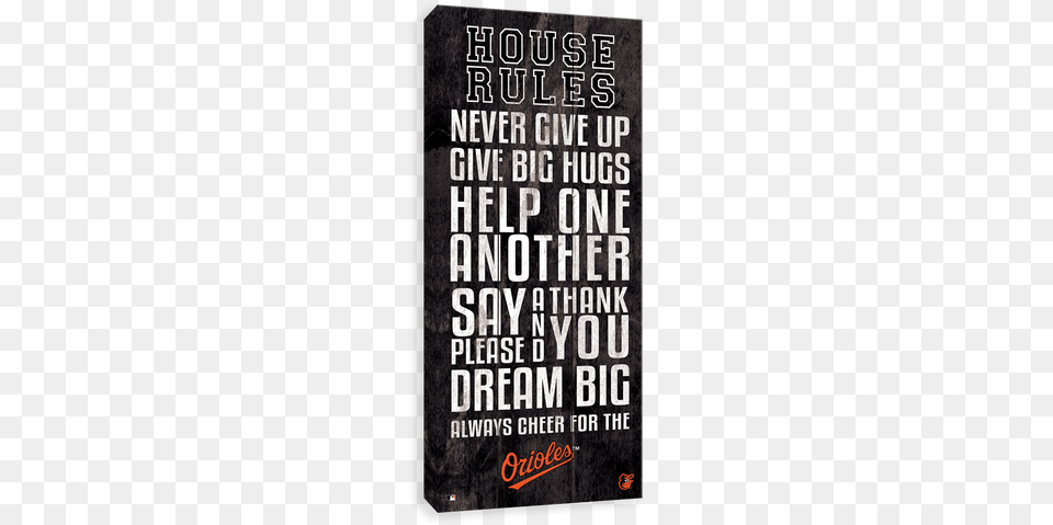 Baltimore Orioles House Rules Los Canvases By Scoreart Los Angeles Dodgers House, Advertisement, Book, Poster, Publication Png