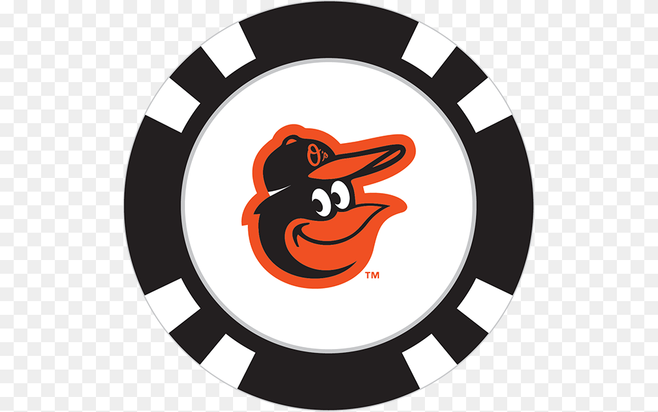 Baltimore Orioles Poker Chip Ball Marker, Animal, Beak, Bird, Disk Free Png