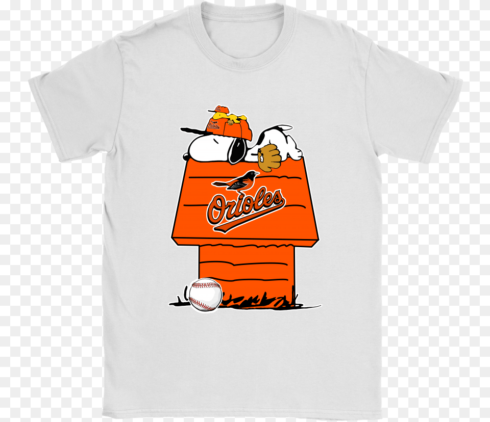 Baltimore Orioles Snoopy And Woodstock Resting Together Shirt, T-shirt, Clothing, Sport, Ball Png