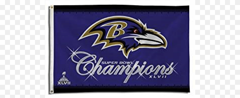 Baltimore Ravens 3 X 5 Super Bowl 47 Champion Flag Nfl Baltimore Ravens Super Bowl Xlvii Champs Economy, Text, Home Decor, Blackboard Free Transparent Png