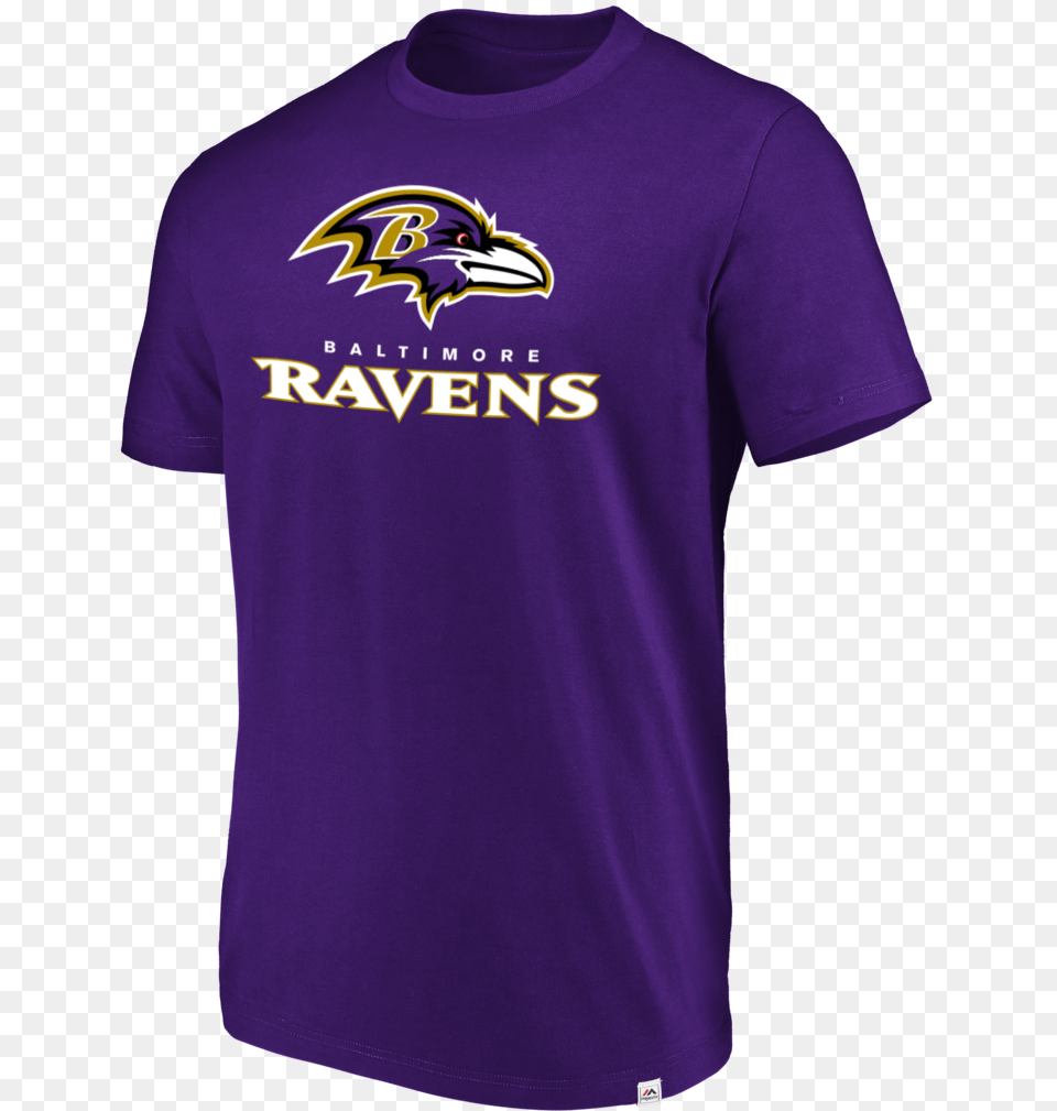 Baltimore Ravens Majestic Purple Flex Logo Tee Pro Baltimore Ravens, Clothing, Shirt, T-shirt, Jersey Free Png Download