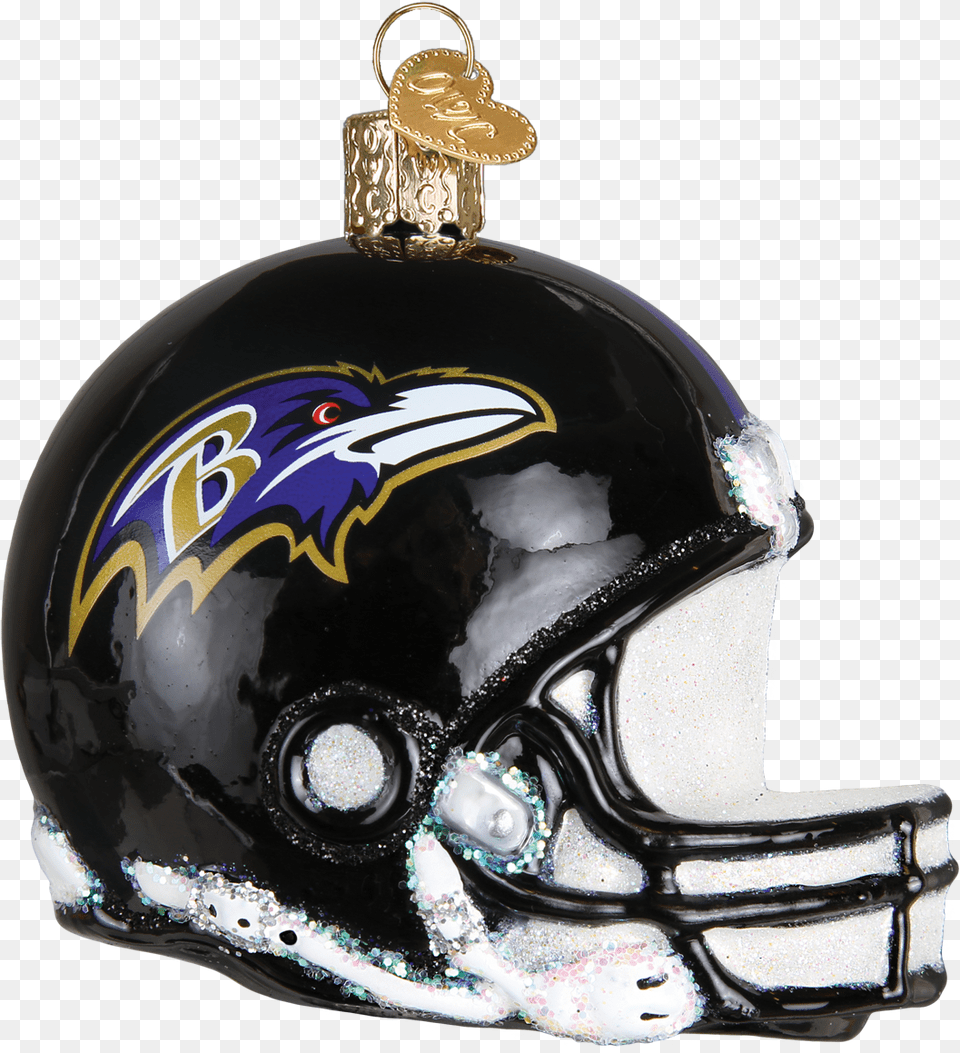 Baltimore Ravens Nfl Football Helmet Glass Ornament, Crash Helmet, Sport, American Football, Playing American Football Free Transparent Png