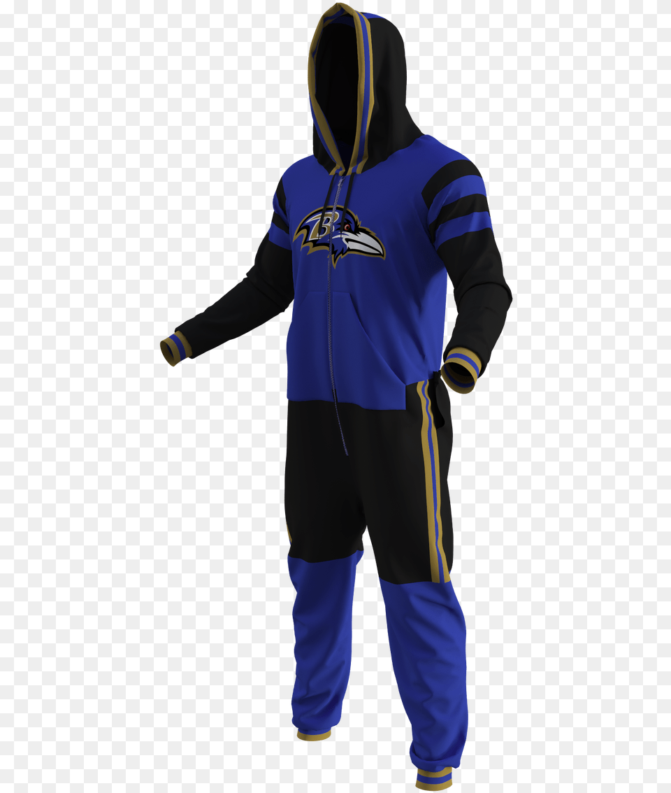 Baltimore Ravens Nfl Onesie Costume, Knitwear, Clothing, Sweatshirt, Hood Free Png