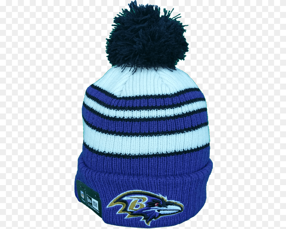 Baltimore Ravens Toque Traditional Stripe Pom More Baltimore Ravens, Beanie, Cap, Clothing, Hat Free Png Download