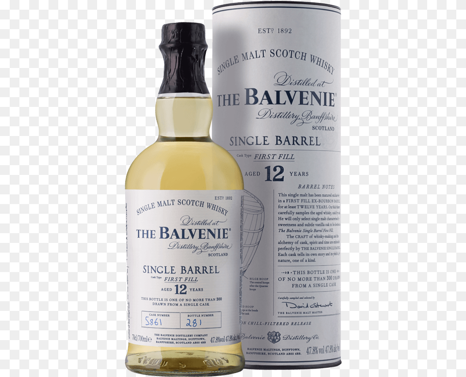 Balvenie 12 Year Old Single Barrel First Fill Scotch Balvenie 14yo Caribbean Selection, Alcohol, Beverage, Liquor, Whisky Png Image