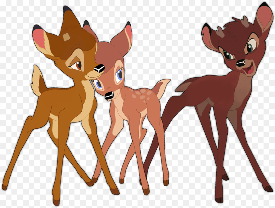 Bambi And Faline Fanart, Animal, Mammal, Wildlife, Deer Png Image